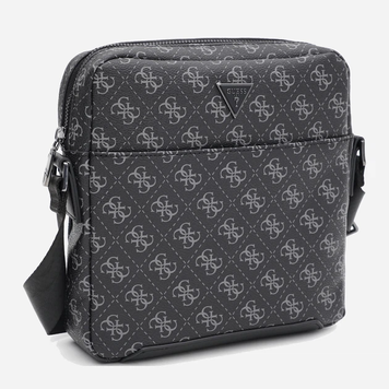 Сумка чоловіча Guess чоловіча чорна з сірими лого 3240GS фото