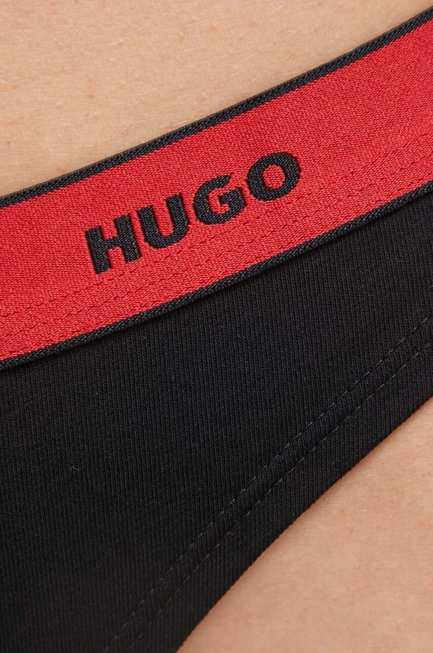 Стрінги Hugo для жінок з акцентною резинкою чорні 50480150 фото