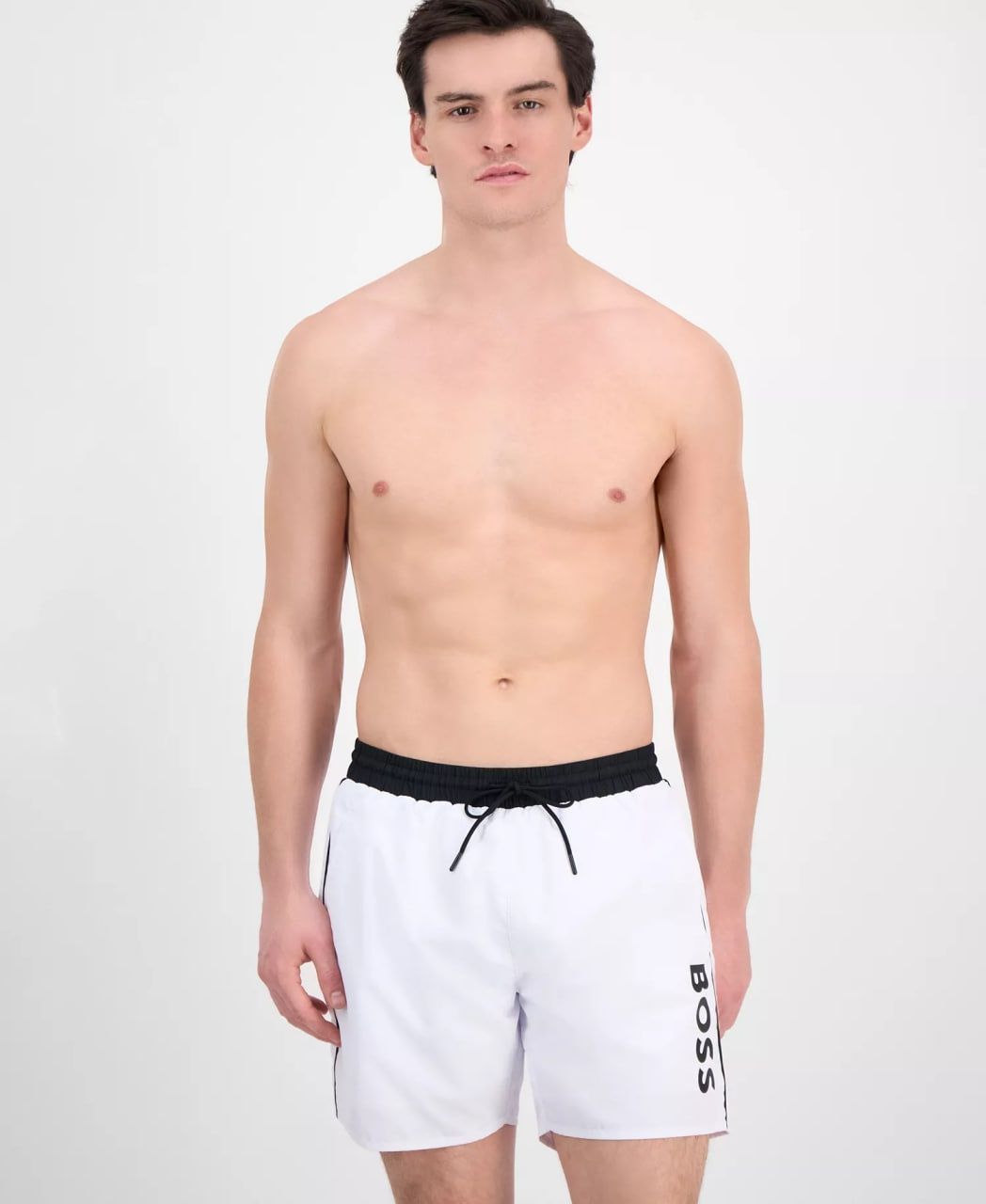 Boss Плавки білі з чорним написом 50469302 фото