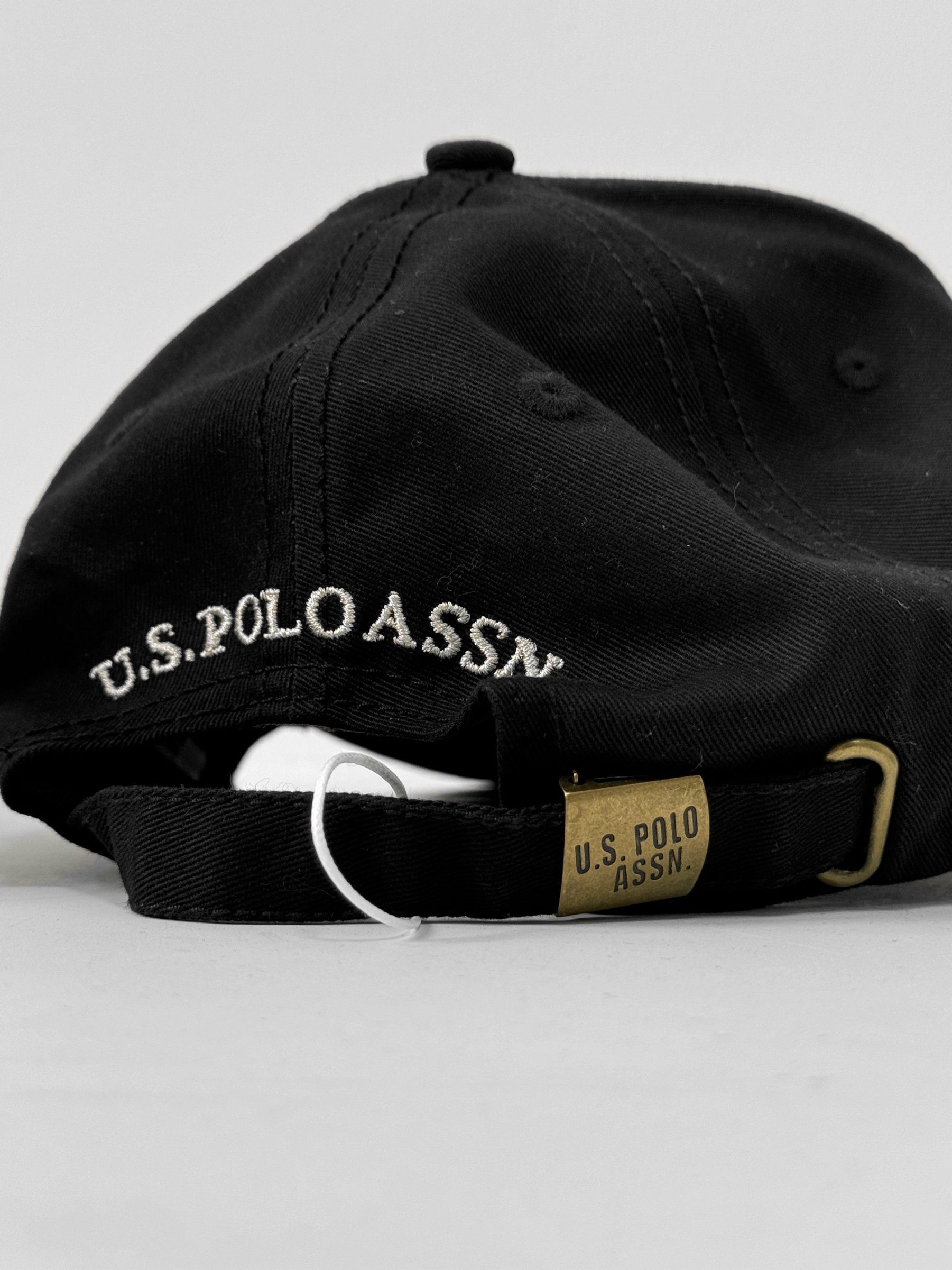 Кепка чоловіча U.S.Polo з логотипом чорна 6031PL фото