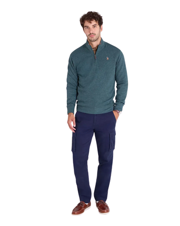 Пуловер U.S. Polo Assn з 1/4 блискавкою та стійкою зелений copy_1_0632PL-S фото