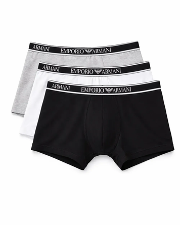 Emporio Armani Труси чорні/білі/сірі 3х 1897EA-S фото