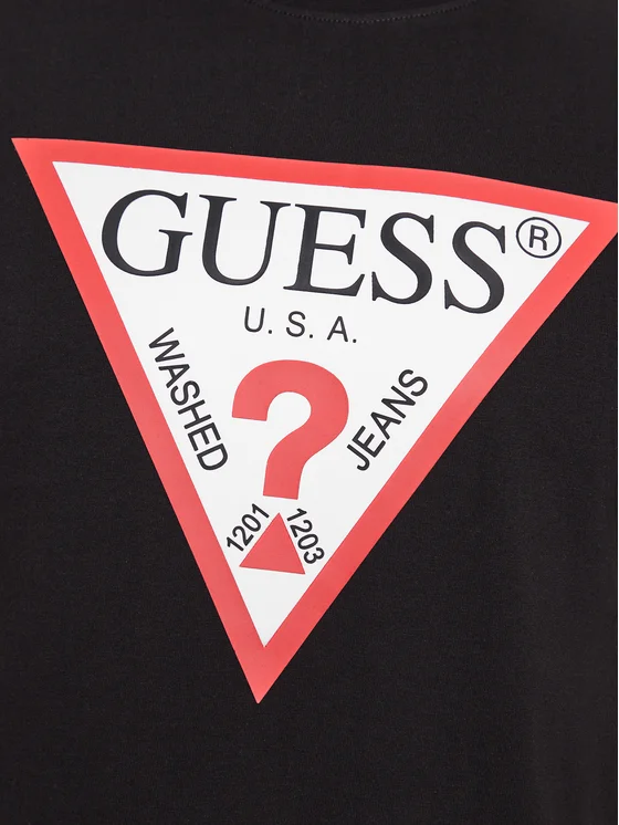 Футболка чоловіча Guess з актуальним принтом чорна M2YI71 I3Z14 фото
